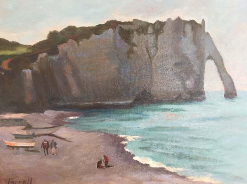 Etretat in April by artist Sandra Farrell